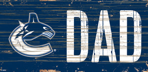 Vancouver Canucks DAD Wood Sign - 6"x12"