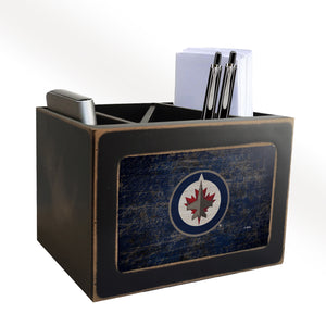 Winnipeg Jets Distressed Desktop Organizer