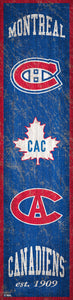Montreal Canadiens Heritage Banner Wood Sign - 6"x24"
