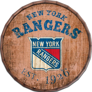 New York Rangers Established Date Barrel Top -24"