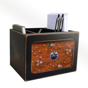 Edmonton Oilers Floral Desktop Organizer