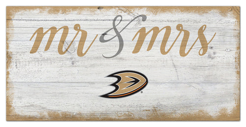 Anaheim Ducks Mr. & Mrs. Script Wood Sign - 6