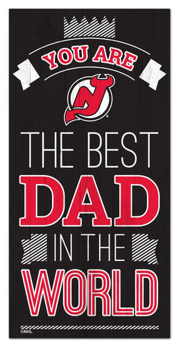 New Jersey Devils Best Dad Wood Sign - 6