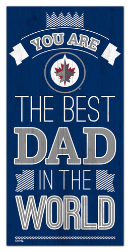 Winnipeg Jets Best Dad Wood Sign - 6