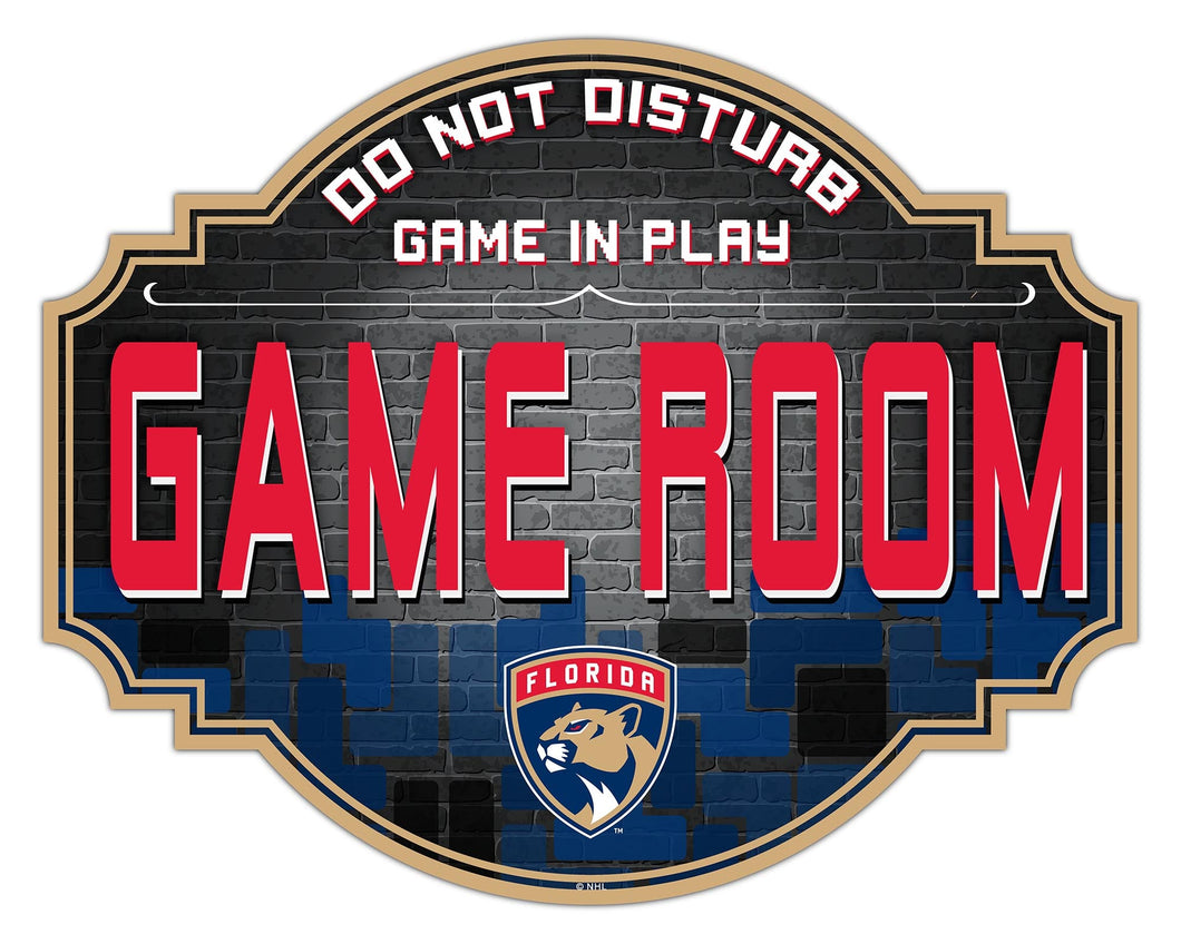 Florida Panthers Game Room Wood Tavern Sign -12