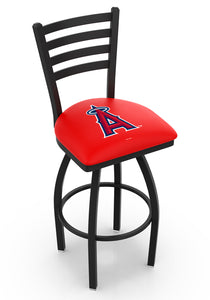 Los Angeles Angels Swivel Counter Stool with Black Wrinkle Finish - 30"