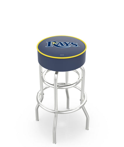 Tampa Bay Rays Doubling Swivel Counter Stool with Chrome Finish - 30