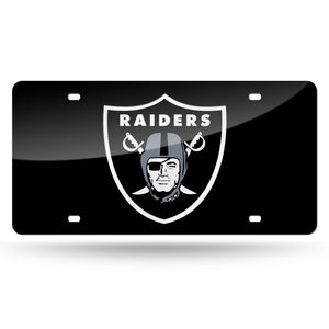 Las Vegas Raiders Black Chrome Acrylic License Plate