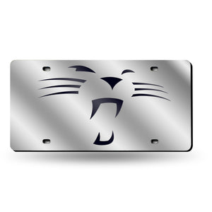 Carolina Panthers "Whiskers" Chrome Acrylic License Plate