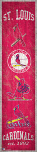 St. Louis Cardinals Heritage Banner Wood Sign - 6"x24"