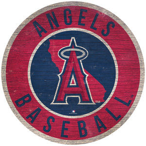 Los Angeles Angels Circle State Sign - 12"