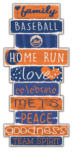 New York Mets Celebrations Stack Wood Sign -24"
