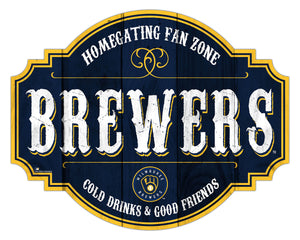 Milwaukee Brewers Homegating Wood Tavern Sign -24"