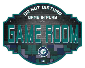 Seattle Mariners Game Room Wood Tavern Sign -12"
