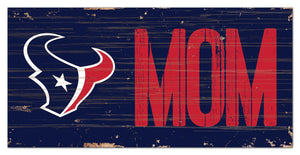 Houston Texans Mom Wood Sign - 6"x12"