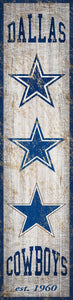 Dallas Cowboys Heritage Banner Vertical Sign - 6"x24"