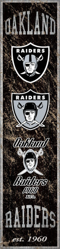 Oakland Raiders Heritage Banner Vertical Sign - 6