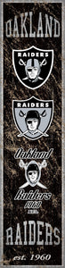 Oakland Raiders Heritage Banner Vertical Sign - 6"x24"