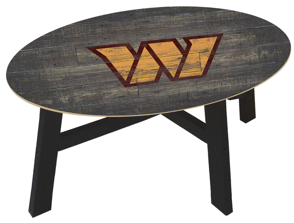 Washington Commanders Distressed Wood Coffee Table Sports Fanz