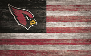 Arizona Cardinals Distressed Flag Sign - 11"x19"