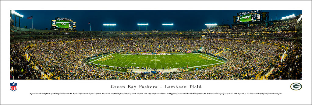 Green Bay Packers Lambeau Field Night Panoramic Picture (In-Store Pick – Fan  HQ