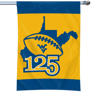 West Virginia Mountaineers 125 Years of WVU Football Flag #1 - 40"x28"