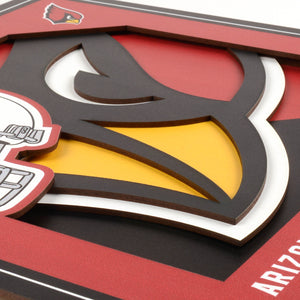 Arizona Cardinals 3D Logo Series Wall Art - 12"x12"