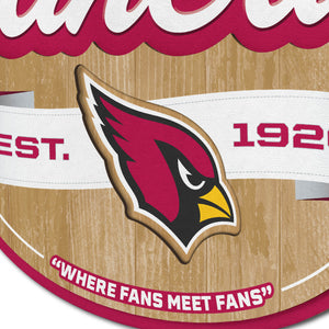 Arizona Cardinals 3D Fan Cave Wood Sign