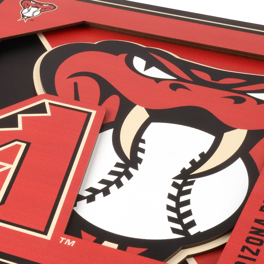 Arizona Diamondbacks 3D Logo Series Wall Art 12"x12" Sports Fanz