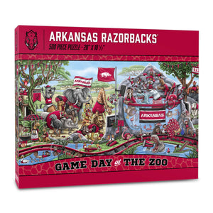 Arkansas Razorbacks Game Day At The Zoo 500 Piece Puzzle