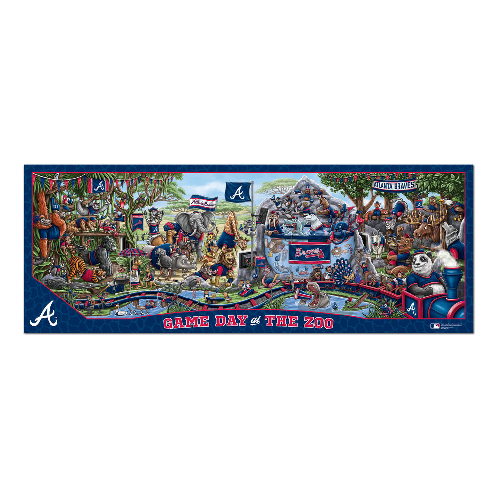 Skull Baseball Atlanta Braves Jigsaw Puzzle