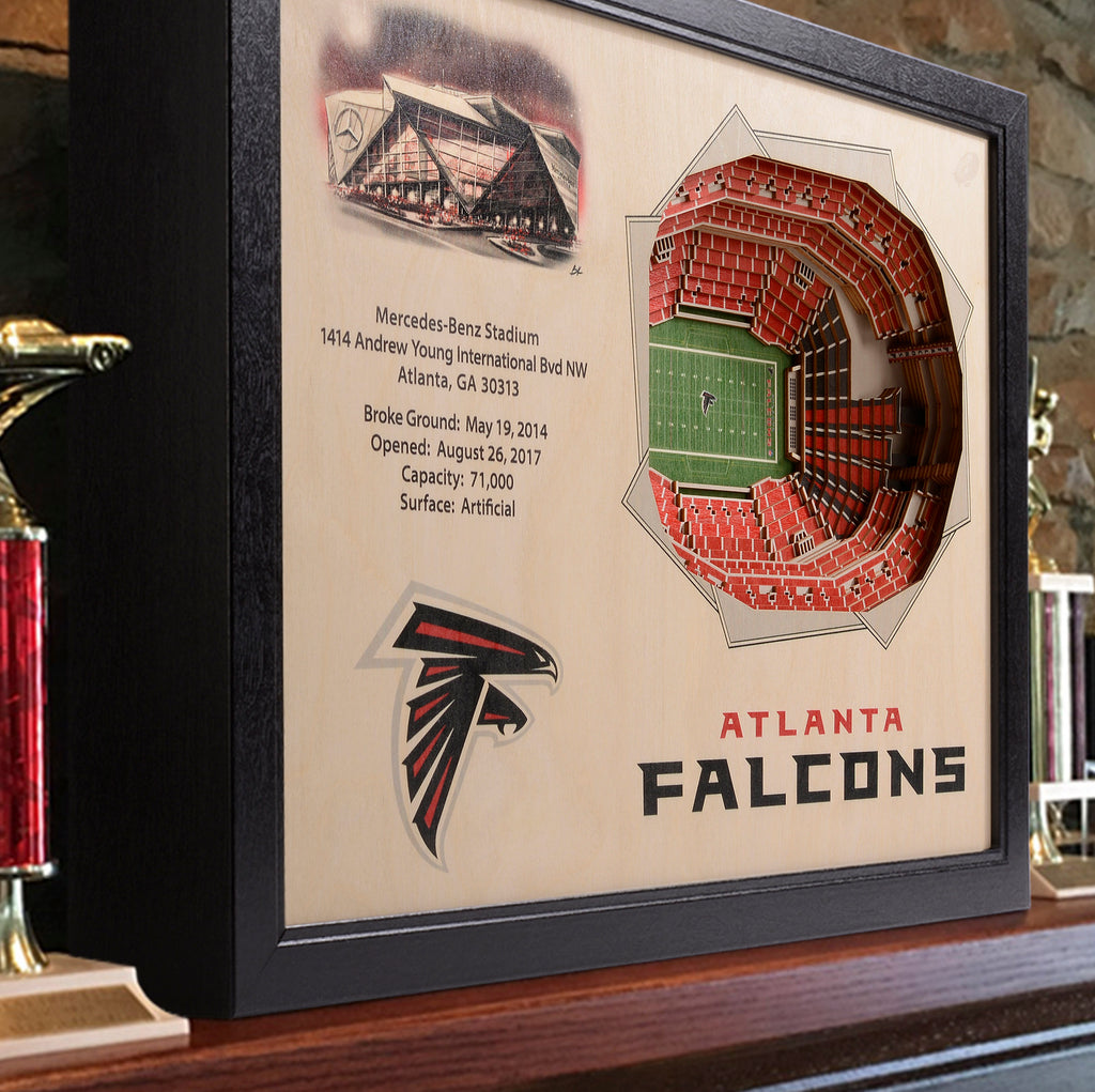 Vintage Football - Atlanta Falcons (Red Falcons Wordmark) - Atlanta Falcons  - Posters and Art Prints