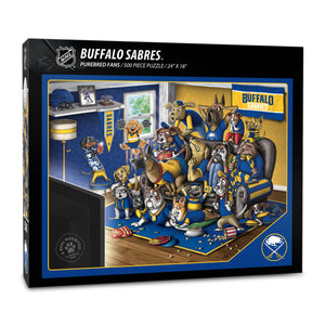 Buffalo Sabres Purebred Fans 500 Piece Puzzle - "A Real Nailbiter"