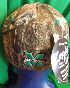 Marshall Thundering Herd Full Draw Mossy Oak Camo Fitted Hat