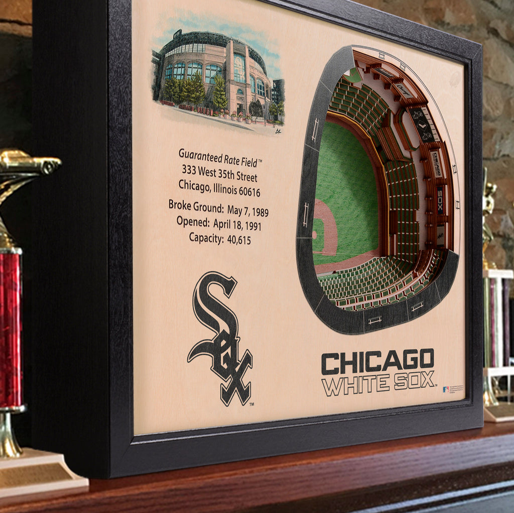 Chicago White Sox Guaranteed Rate Field Stadiumview 3D Wall Art
