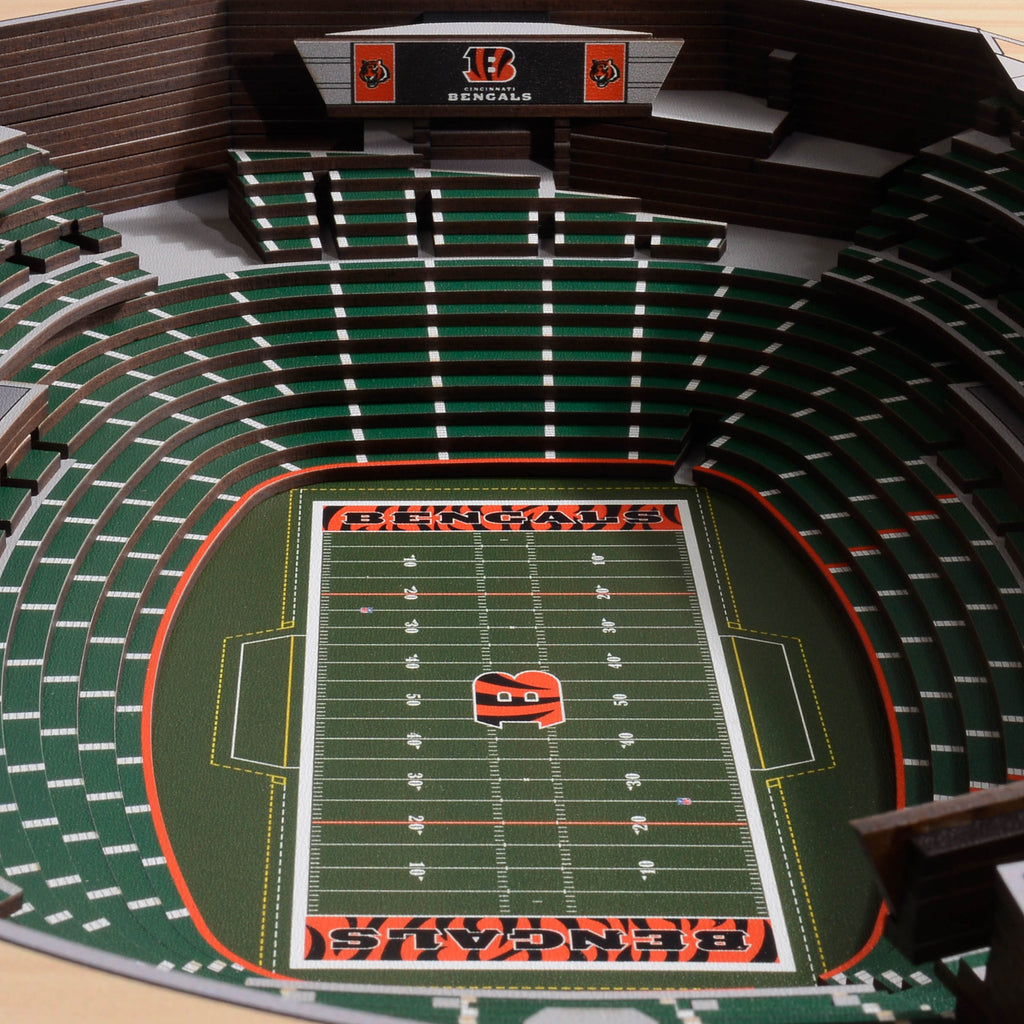 Cincinnati Bengals 25 Layer StadiumViews 3D Wall Art