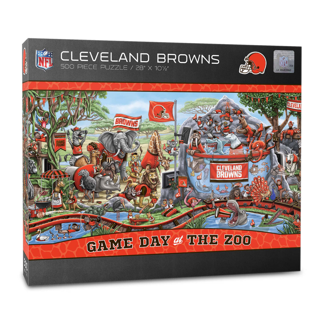 Cleveland Browns Game Day At The Zoo 500 Piece Puzzle