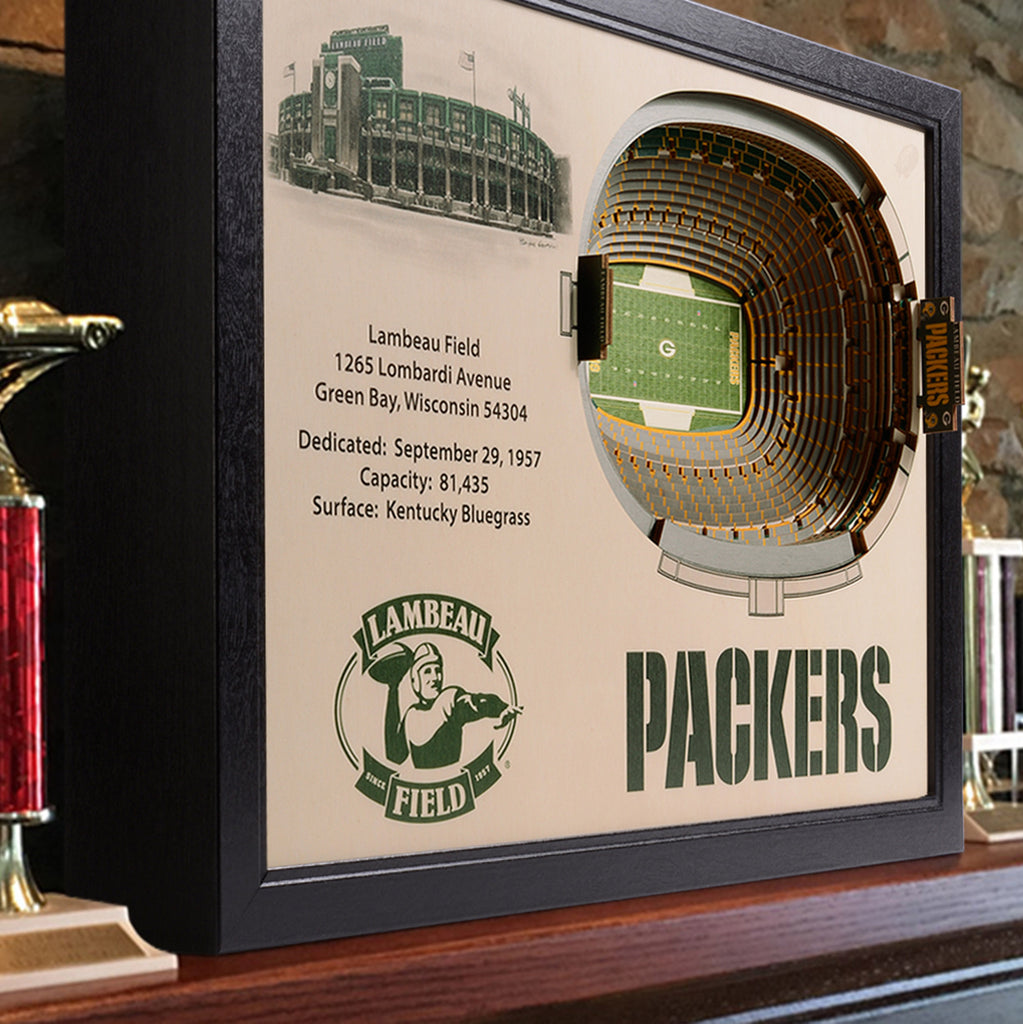 Green Bay Packers Lambeau Field 9 Replica Stadium with Case