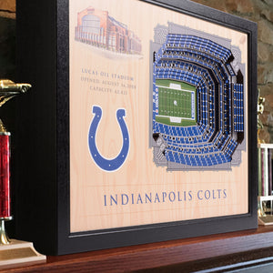 Indianapolis Colts Lucas Oil Stadium 3D Stadiumview Wall Art