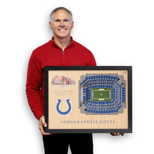 Indianapolis Colts Lucas Oil Stadium 3D Stadiumview Wall Art