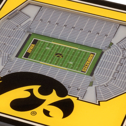 Iowa Hawkeyes 3D StadiumViews Coaster Set