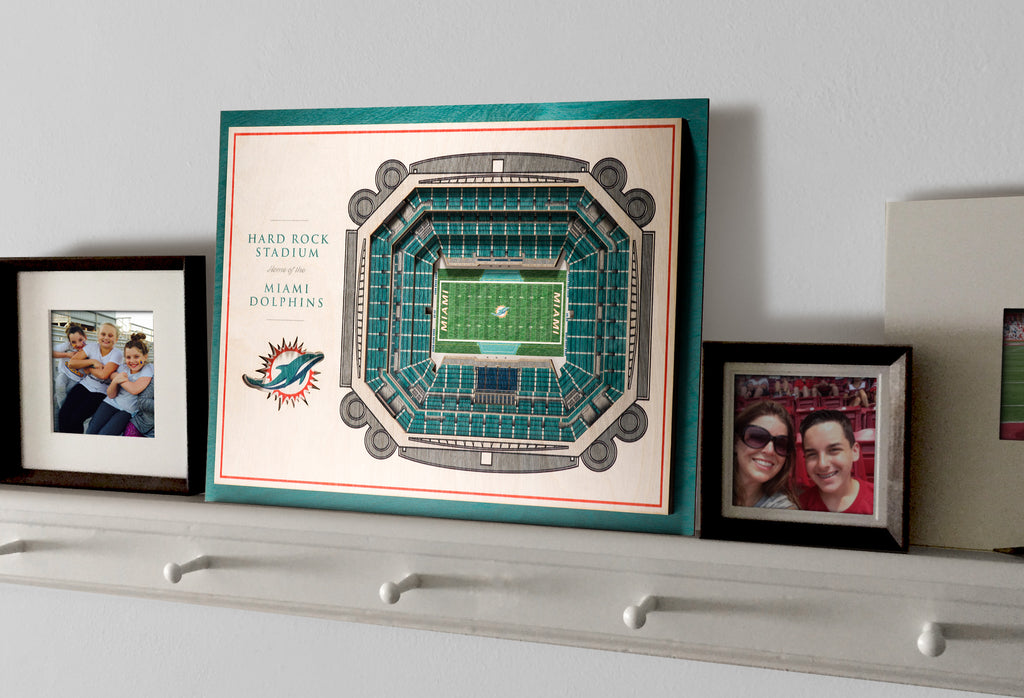 NFL Miami Dolphins 25-Layer StadiumViews Lighted End Table
