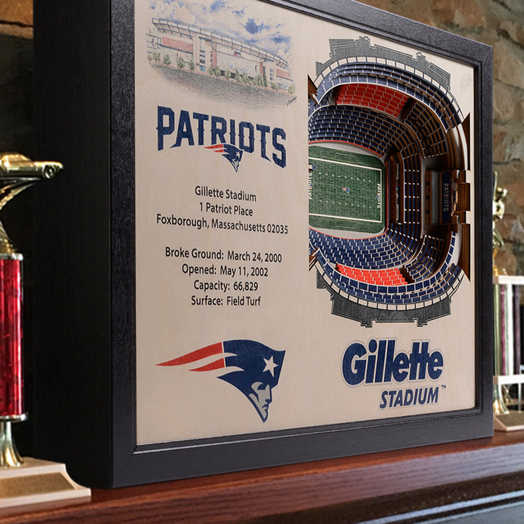 8 x 32 NFL New England Patriots 3D Stadium Banner