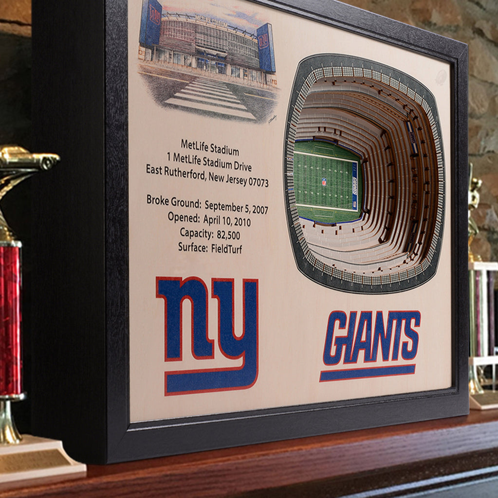 New York Giants MetLife Stadium 3D Stadiumview Wall Art – Sports Fanz