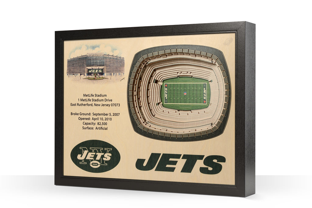 New York Jets MetLife Stadium 3D Stadiumview Wall Art – Sports Fanz