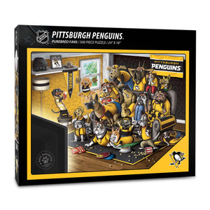 Pittsburgh Penguins Purebred Fans 500 Piece Puzzle - "A Real Nailbiter"