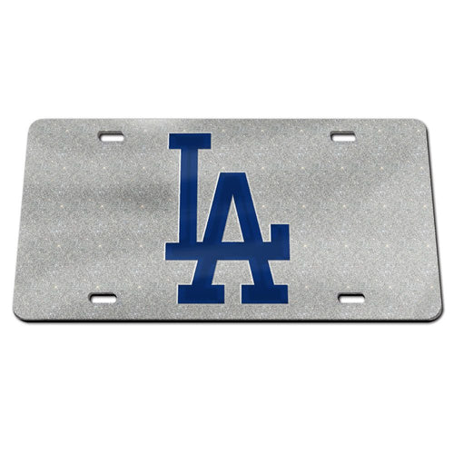 Los Angeles Dodgers Bling Chrome Acrylic License Plate