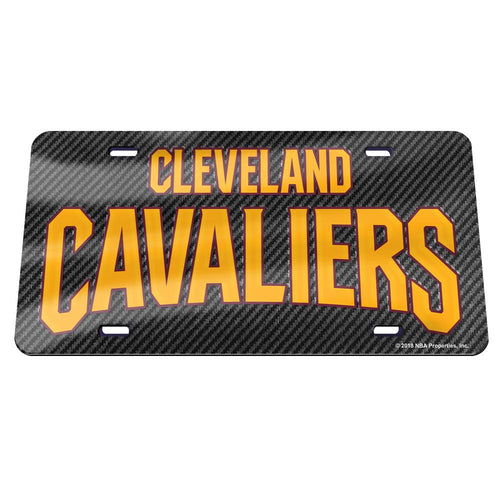 Cleveland Cavaliers Carbon Fiber Acrylic License Plate
