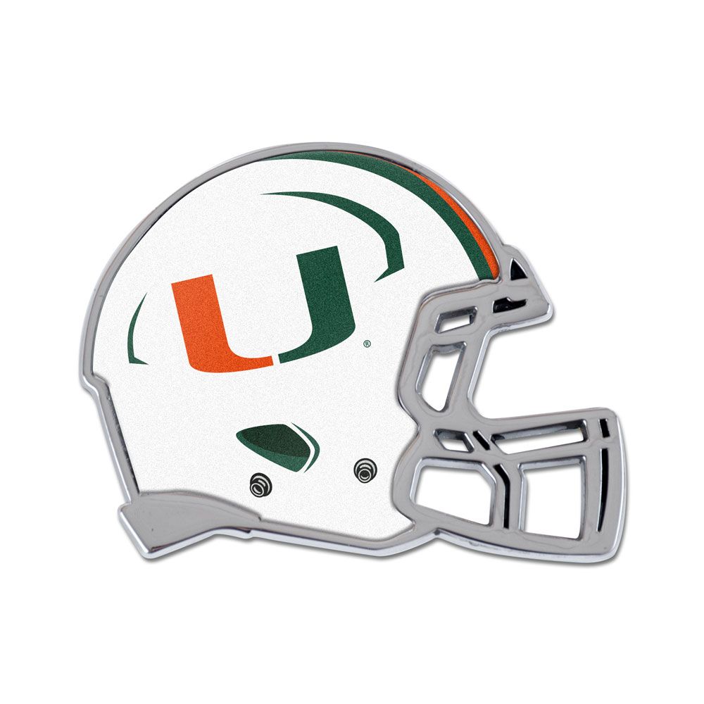 Miami Hurricanes Chrome Helmet Emblem Sports Fanz