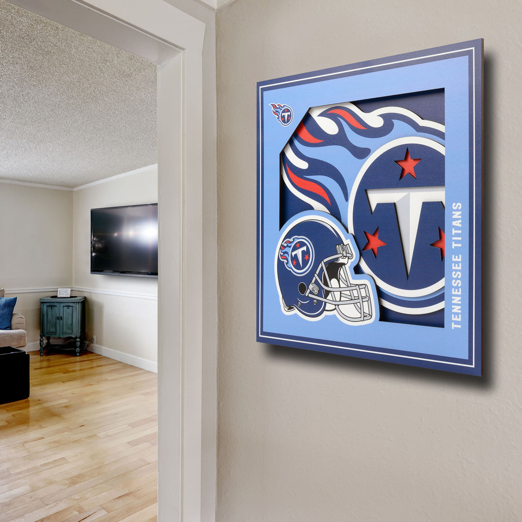 TENNESSEE TITANS WOOD SIGN 19X30